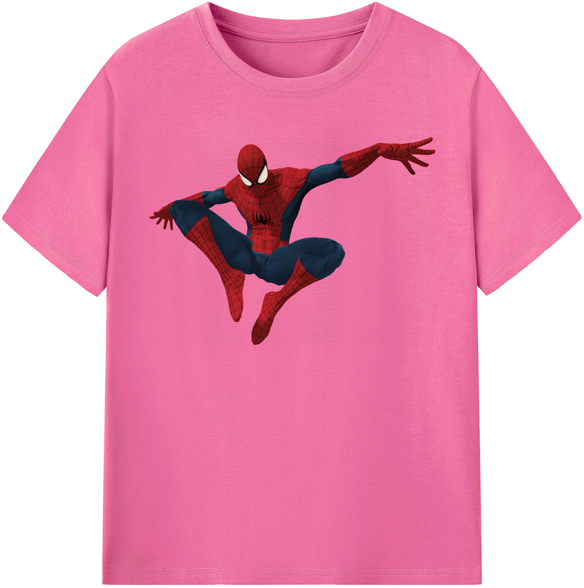 （画像用） Spider Man スパイダーマン レディースカジュアルプリントTシャツ（綿100％）